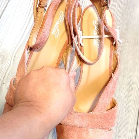 (30-1359) Katliu Women's Heeled Sandals Square Open Toe Size 9.5 (40) - Picture 8 of 11